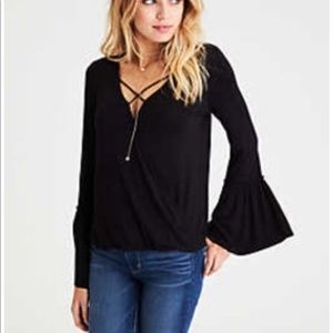 AEO bell sleeve shirt